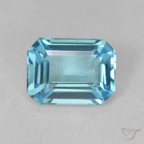 1.86ct 天然 瑞士蓝 黄玉, 祖母绿式切割, VVS-VS