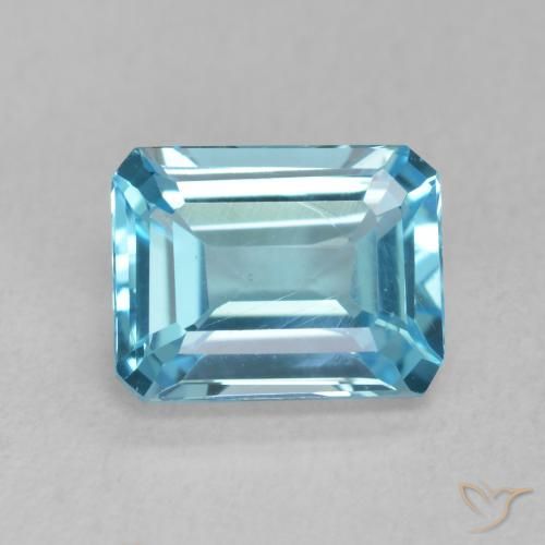 2.04ct 天然 瑞士蓝 黄玉, 祖母绿式切割, VS