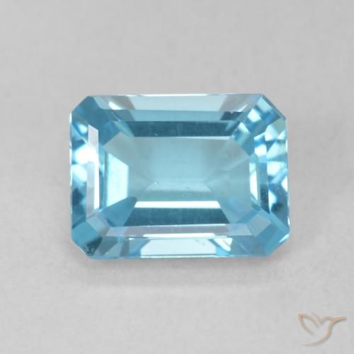 1.74ct 天然 瑞士蓝 黄玉, 祖母绿式切割, VVS-VS