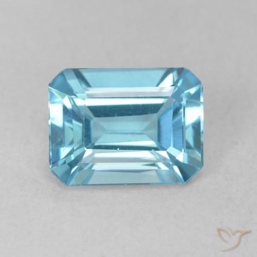 1.81ct 天然 瑞士蓝 黄玉, 祖母绿式切割, VVS-VS