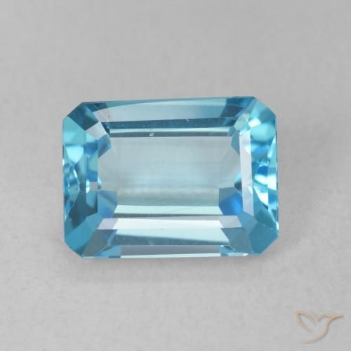 1.86ct 天然 瑞士蓝 黄玉, 祖母绿式切割, VVS-VS