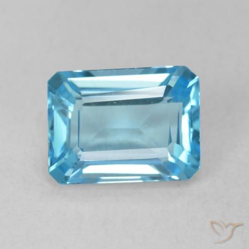 2.06ct 天然 瑞士蓝 黄玉, 祖母绿式切割, VVS-VS