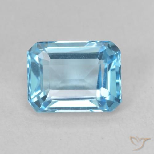 2.11ct 天然 瑞士蓝 黄玉, 祖母绿式切割, VVS