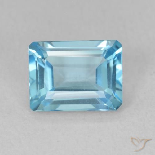 1.91ct 天然 瑞士蓝 黄玉, 祖母绿式切割, VVS