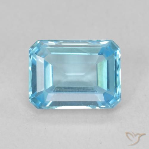 2.11ct 天然 瑞士蓝 黄玉, 祖母绿式切割, VVS