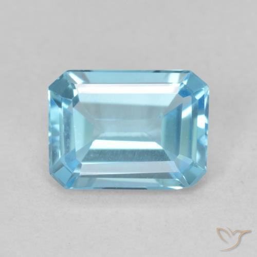 1.74ct 天然 瑞士蓝 黄玉, 祖母绿式切割, VVS