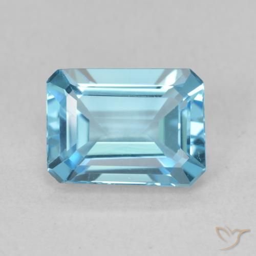 1.94ct 天然 瑞士蓝 黄玉, 祖母绿式切割, VVS