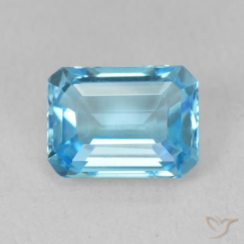 2.05ct 天然 瑞士蓝 黄玉, 祖母绿式切割, VVS