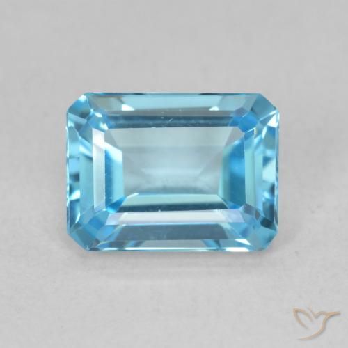 1.85ct 天然 瑞士蓝 黄玉, 祖母绿式切割, VVS