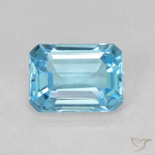 1.80ct 天然 瑞士蓝 黄玉, 祖母绿式切割, VVS