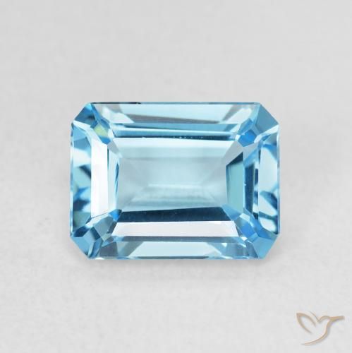 1.84ct 天然 瑞士蓝 黄玉, 祖母绿式切割, VVS
