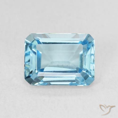 1.93ct 天然 瑞士蓝 黄玉, 祖母绿式切割, VVS