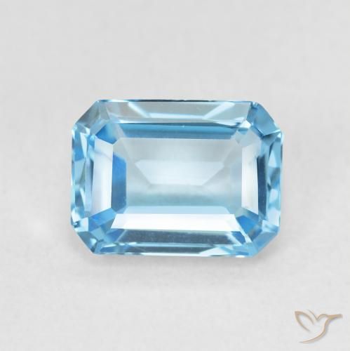 1.80ct 天然 瑞士蓝 黄玉, 祖母绿式切割, VVS