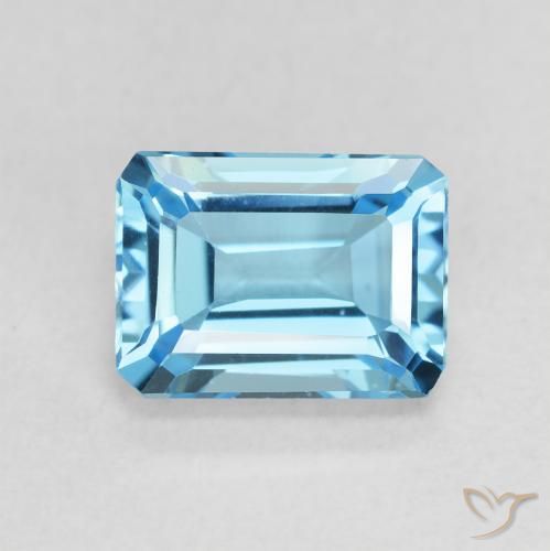 2.04ct 天然 瑞士蓝 黄玉, 祖母绿式切割, VVS