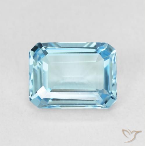 1.98ct 天然 瑞士蓝 黄玉, 祖母绿式切割, VVS