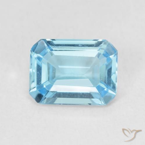 1.88ct 天然 瑞士蓝 黄玉, 祖母绿式切割, VVS