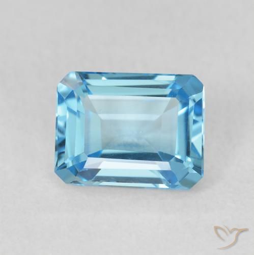 2.00ct 天然 瑞士蓝 黄玉, 祖母绿式切割, VVS