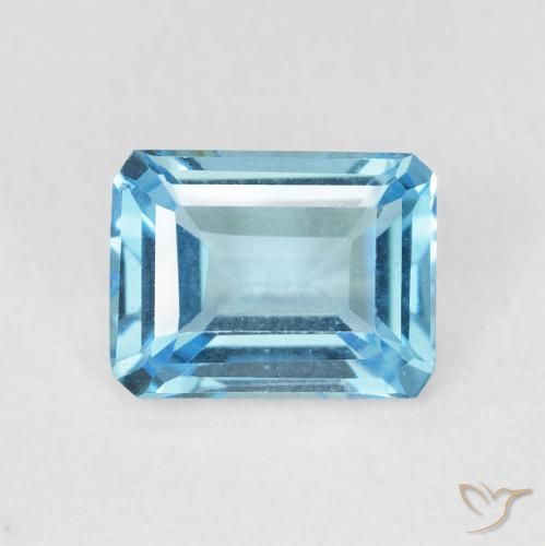 1.85ct 天然 瑞士蓝 黄玉, 祖母绿式切割, VVS