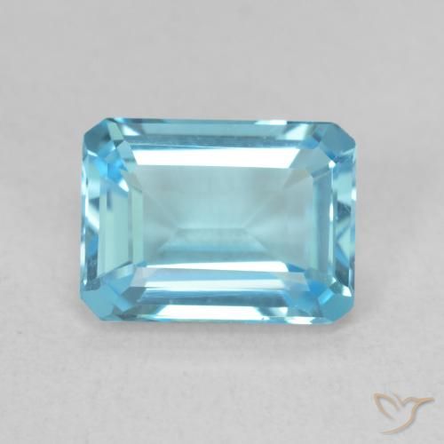 1.82ct 天然 瑞士蓝 黄玉, 祖母绿式切割, VVS