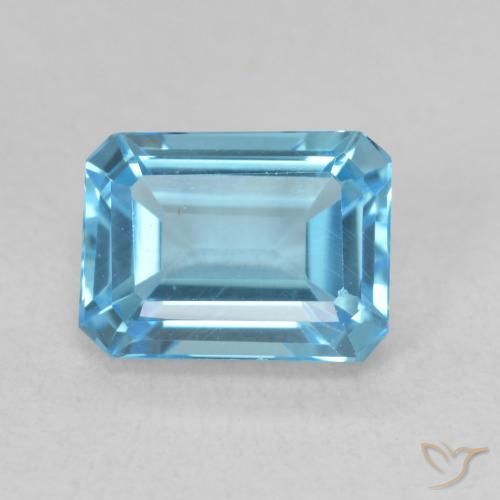 2.09ct 天然 瑞士蓝 黄玉, 祖母绿式切割, VVS