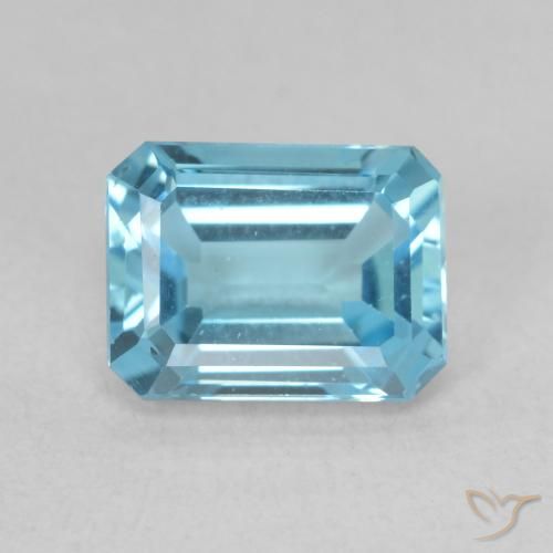 1.96ct 天然 瑞士蓝 黄玉, 祖母绿式切割, VVS