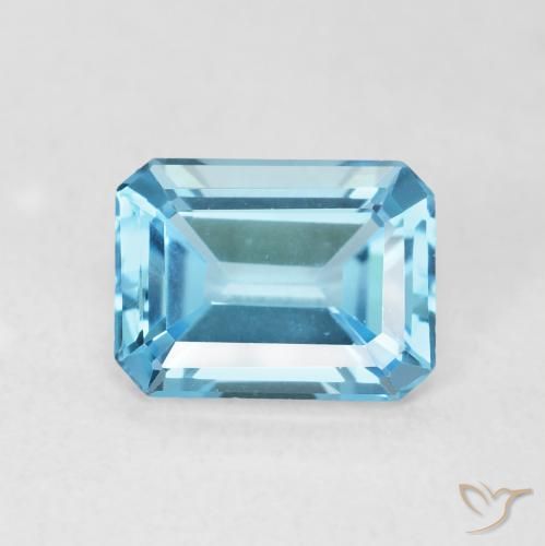 1.76ct 天然 瑞士蓝 黄玉, 祖母绿式切割, VVS