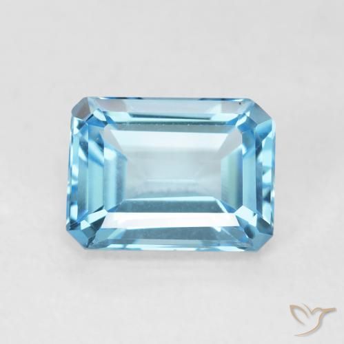 2.10ct 天然 瑞士蓝 黄玉, 祖母绿式切割, VVS