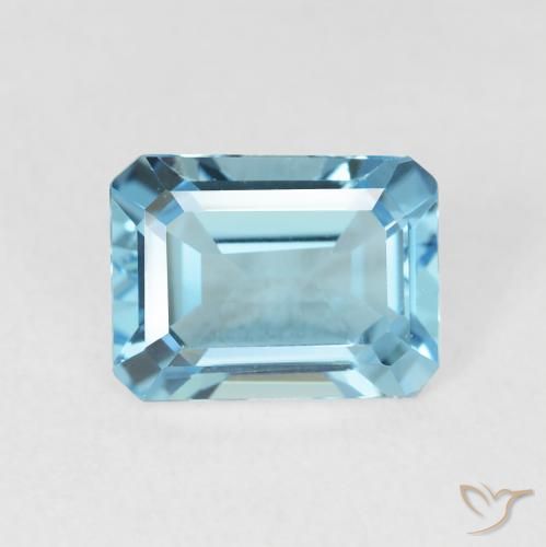 1.90ct 天然 瑞士蓝 黄玉, 祖母绿式切割, VVS