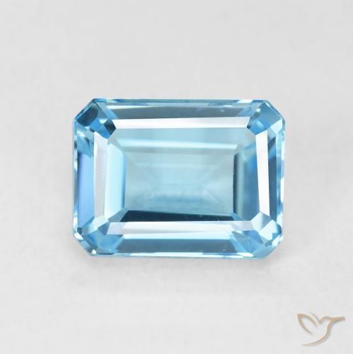 2.13ct 天然 瑞士蓝 黄玉, 祖母绿式切割, VVS