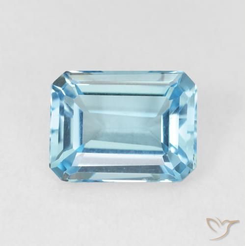 2.04ct 天然 天蓝 黄玉, 祖母绿式切割, VVS