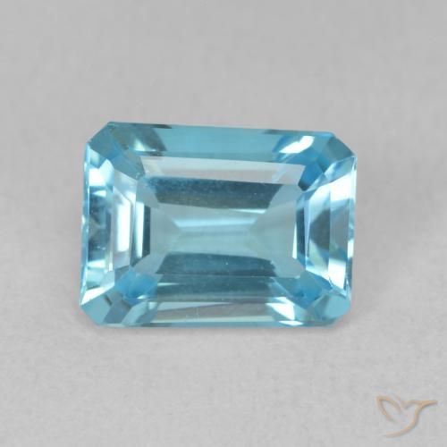 1.91ct 天然 瑞士蓝 黄玉, 祖母绿式切割, VVS