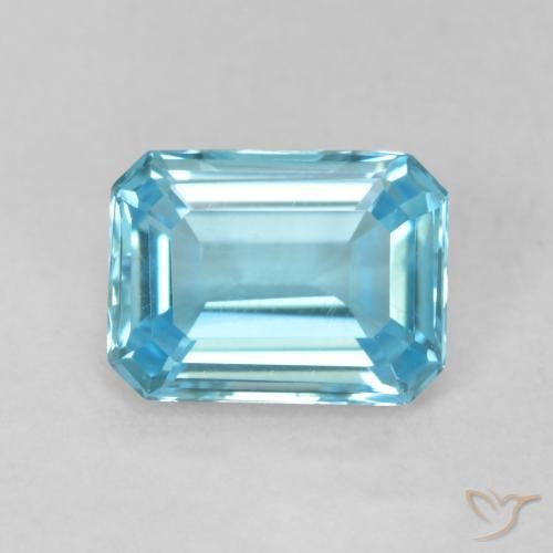 1.82ct 天然 天蓝 黄玉, 祖母绿式切割, VVS