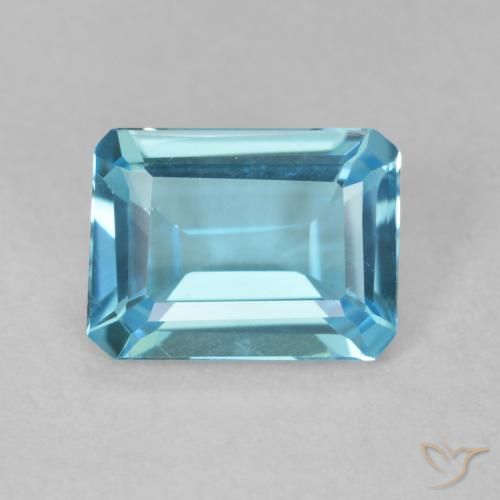 1.65ct 天然 瑞士蓝 黄玉, 祖母绿式切割, VVS