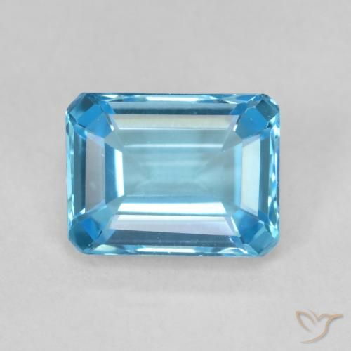 2.00ct 天然 瑞士蓝 黄玉, 祖母绿式切割, VVS