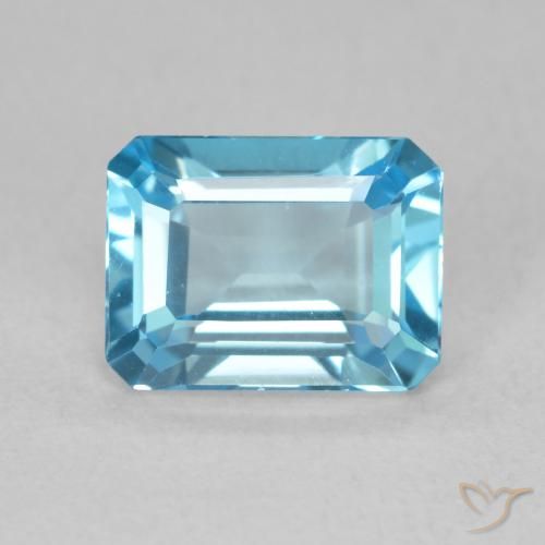 1.92ct 天然 瑞士蓝 黄玉, 祖母绿式切割, VVS