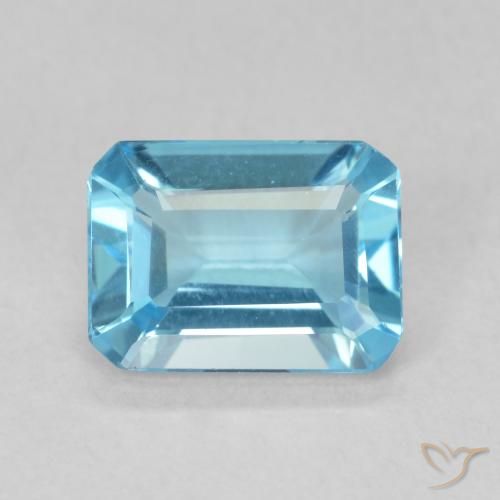 1.68ct 天然 瑞士蓝 黄玉, 祖母绿式切割, VVS