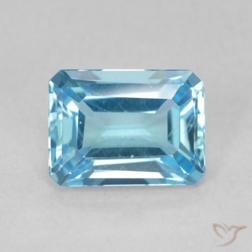 2.00ct 天然 瑞士蓝 黄玉, 祖母绿式切割, VVS