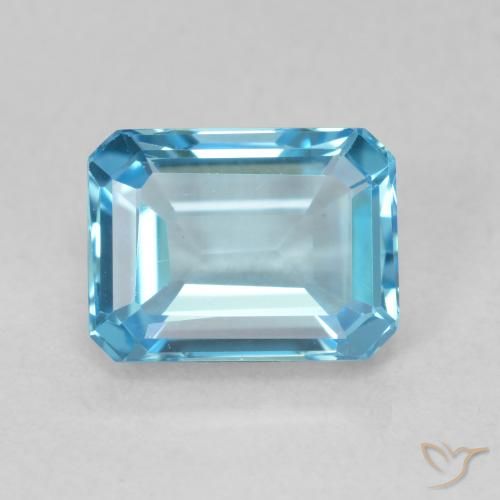 2.03ct 天然 瑞士蓝 黄玉, 祖母绿式切割, VVS