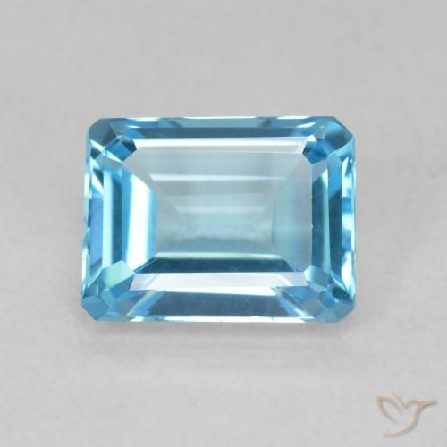 2.15ct 天然 瑞士蓝 黄玉, 祖母绿式切割, VVS