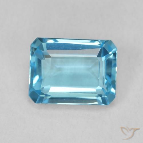 1.93ct 天然 瑞士蓝 黄玉, 祖母绿式切割, VVS