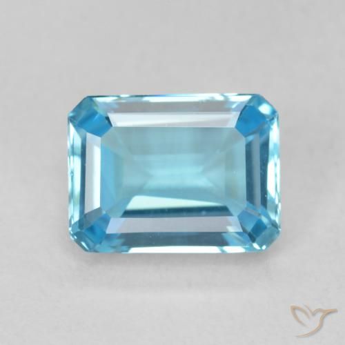 1.96ct 天然 瑞士蓝 黄玉, 祖母绿式切割, VVS