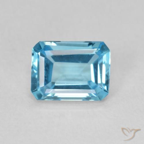 1.81ct 天然 瑞士蓝 黄玉, 祖母绿式切割, VVS