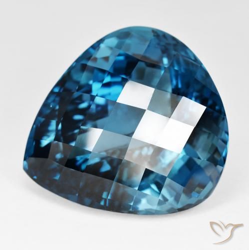 151.24ct 天然 蓝色 黄玉, 梨形, IF