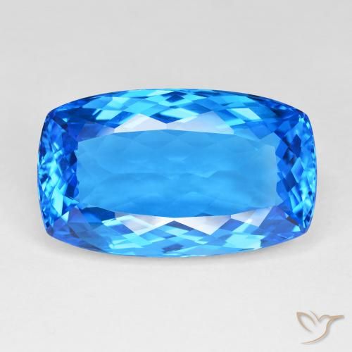 49.70ct 天然 深瑞士蓝 黄玉, 软垫, IF
