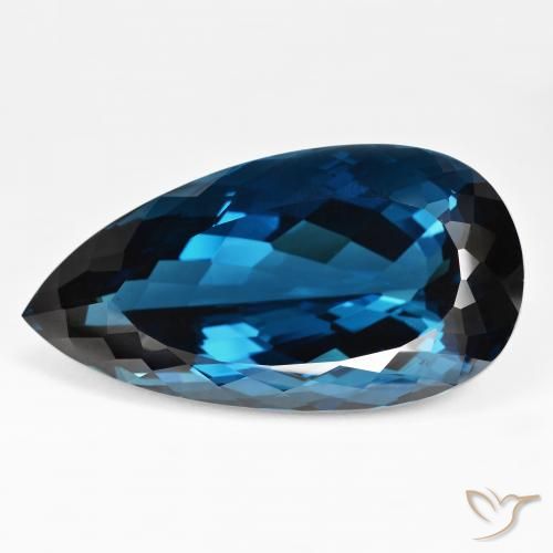 205.95ct 天然 蓝色 黄玉, 梨形, IF