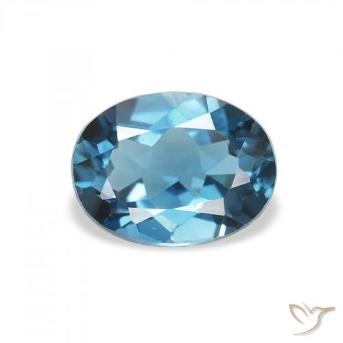 1.62ct 天然 蓝色 黄玉, 椭圆形, VVS-VS
