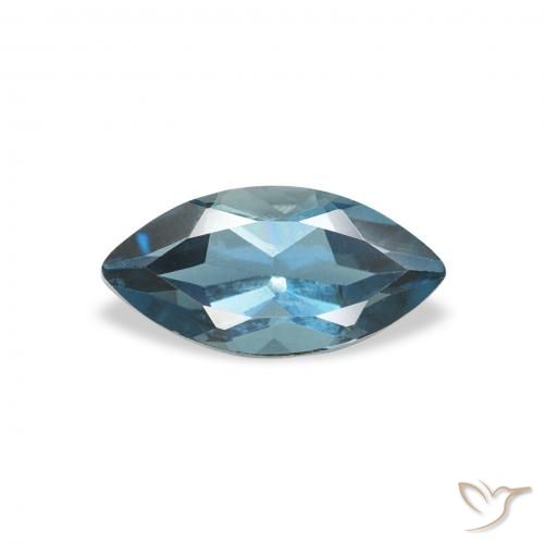 0.68ct 蓝色 黄玉, 榄尖形, VS