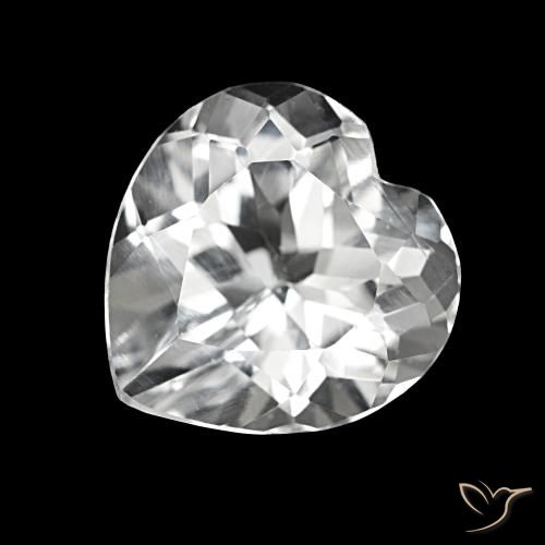 4.11ct 白色 黄玉, 心形, VVS-VS