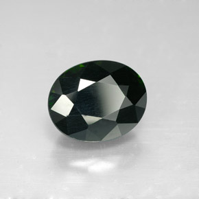 3.44克拉天然绿色碧玺，椭圆形切割，9.9×8毫米，VVS-VS