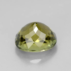 3.90克拉天然绿色碧玺，椭圆形切割，10.2×8.7毫米，VVS-VS